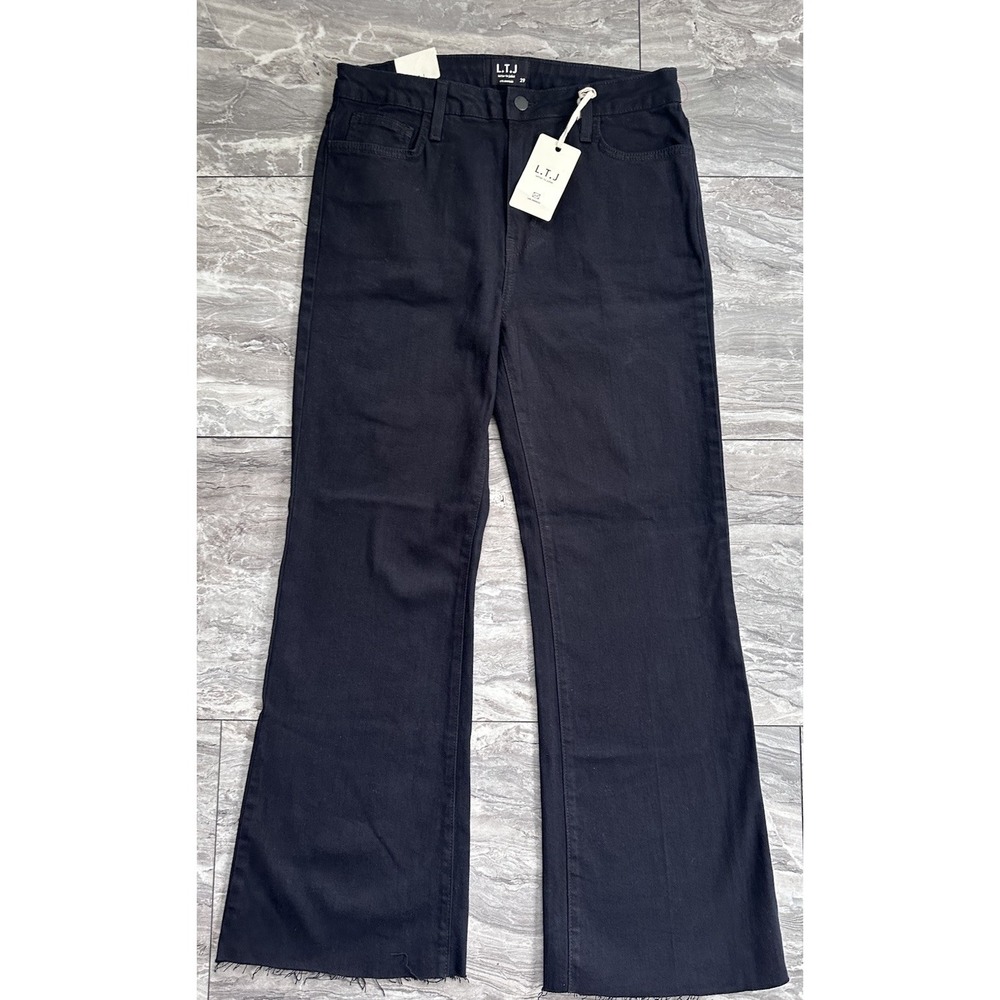 LTJ Letter to Juliet Black Bootcut Jeans Women's Size 29 Raw Hem Made in USA
